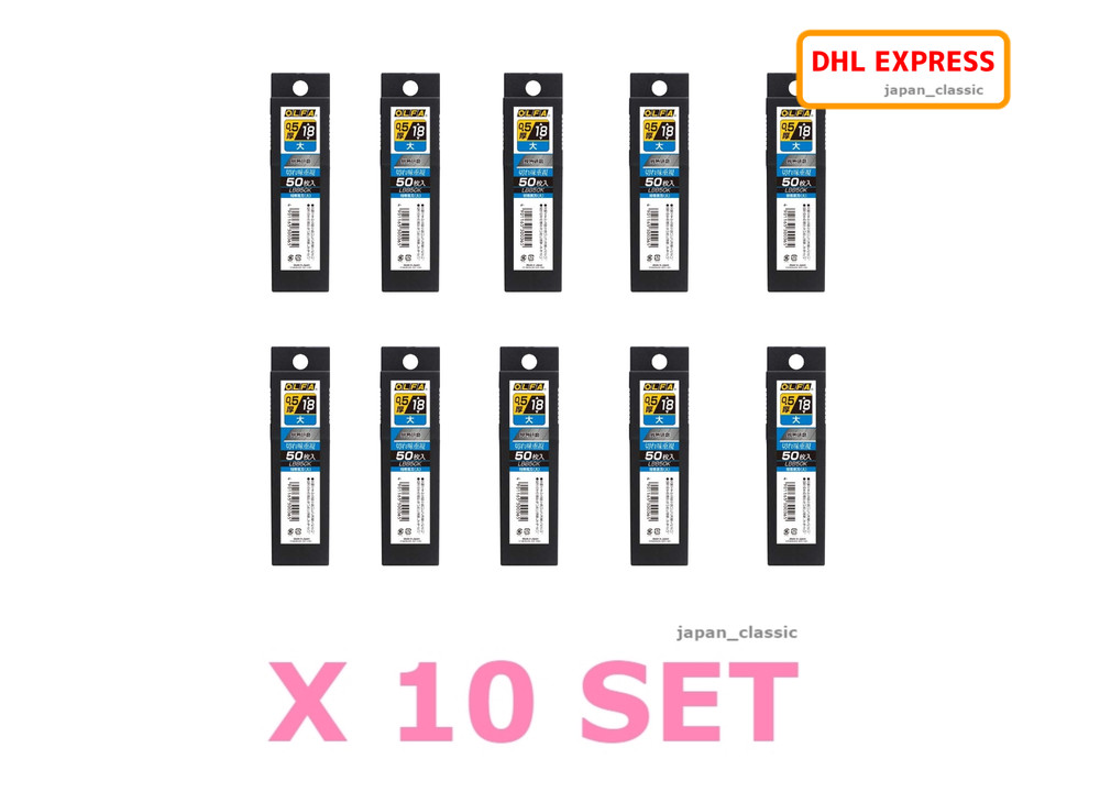 OLFA LBB50K REPLACEMENT 18mm SHARP SNAP-OFF UTILITY CUTTER KNIFE 50 BLADES SET