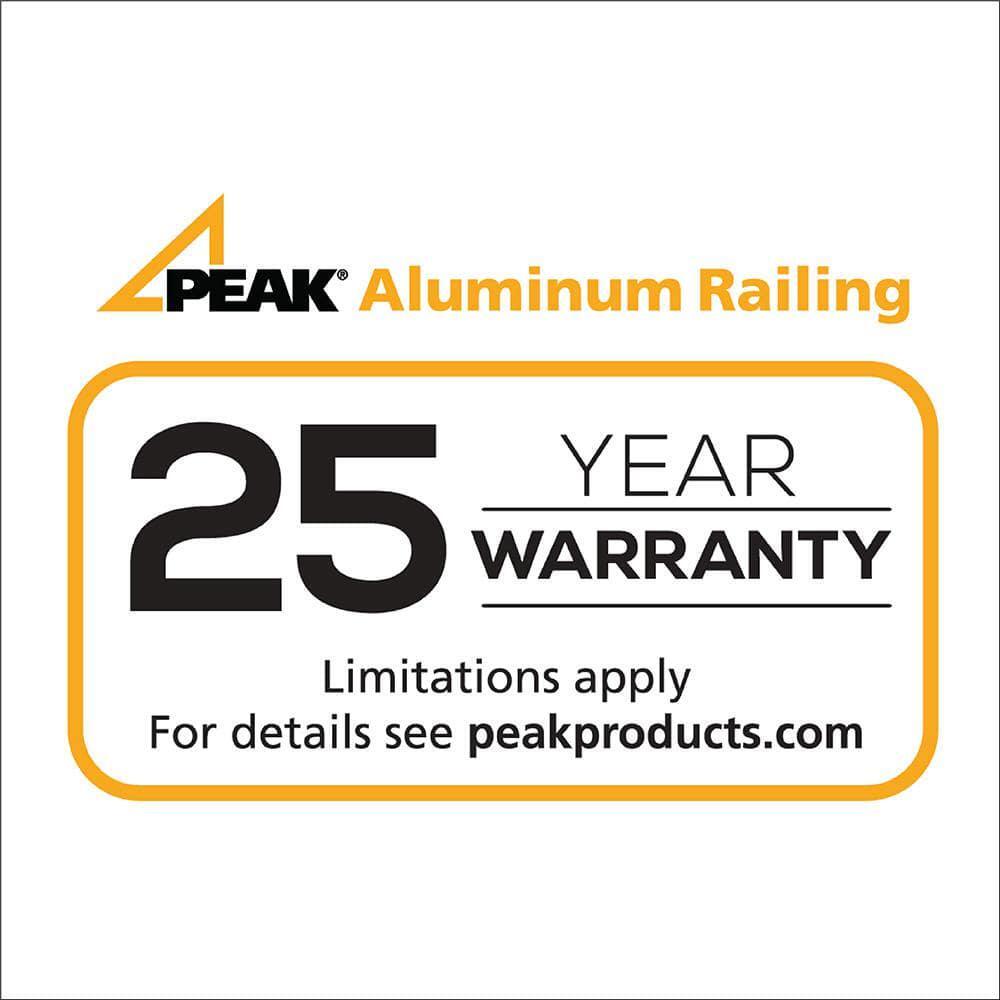 Peak Aluminum Decking Glass Panel Kit UV Protected Rail Post Exterior Clear