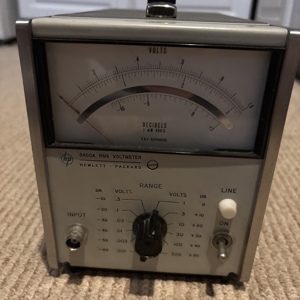 HP Keysight 3400A Analog RMS AC Voltmeter Tested Working