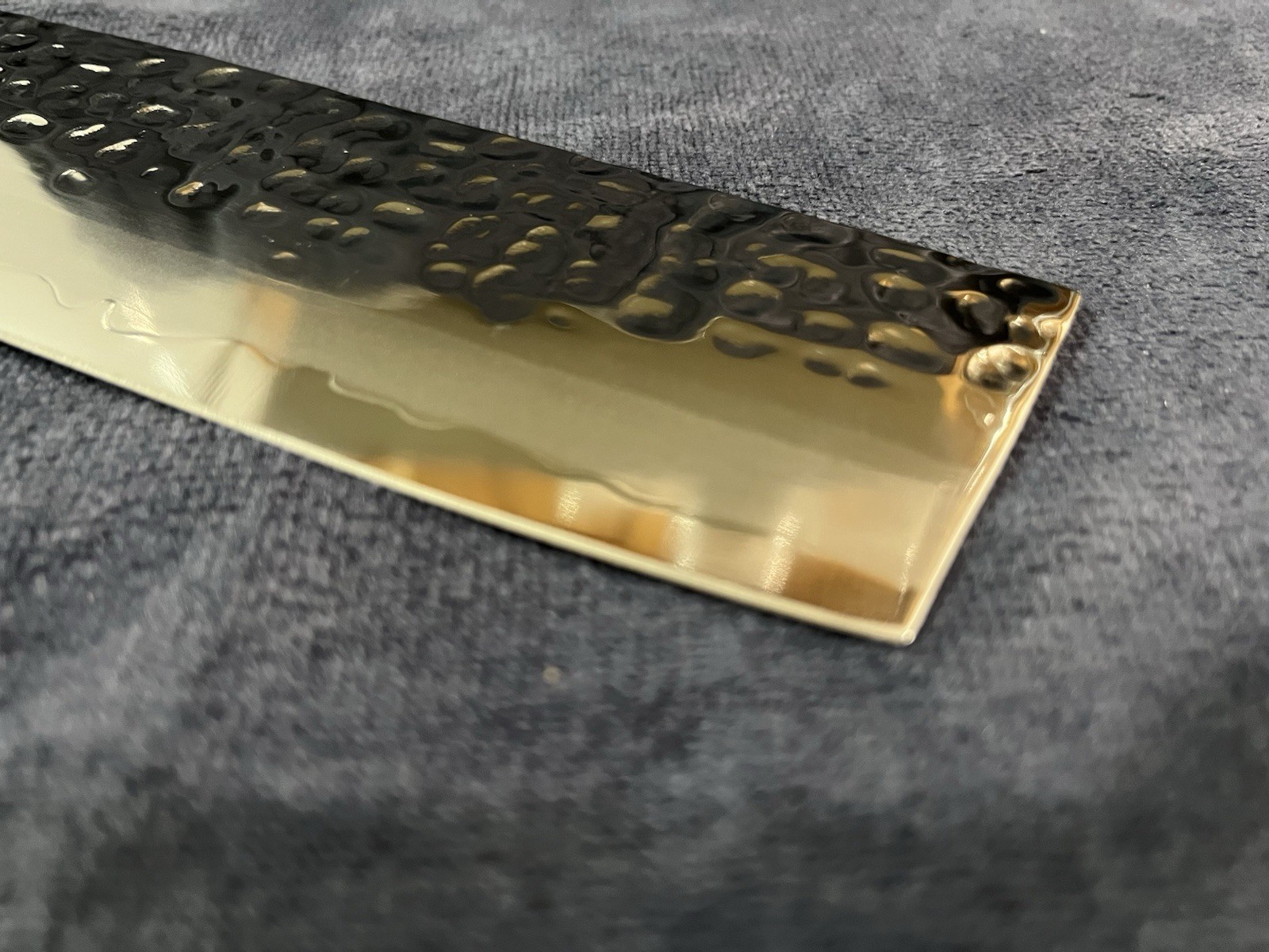 7" Hand Forged Nakiri Knife 9Cr18MoV Steel Cleaver Vegetable Slicer Hammered Fin