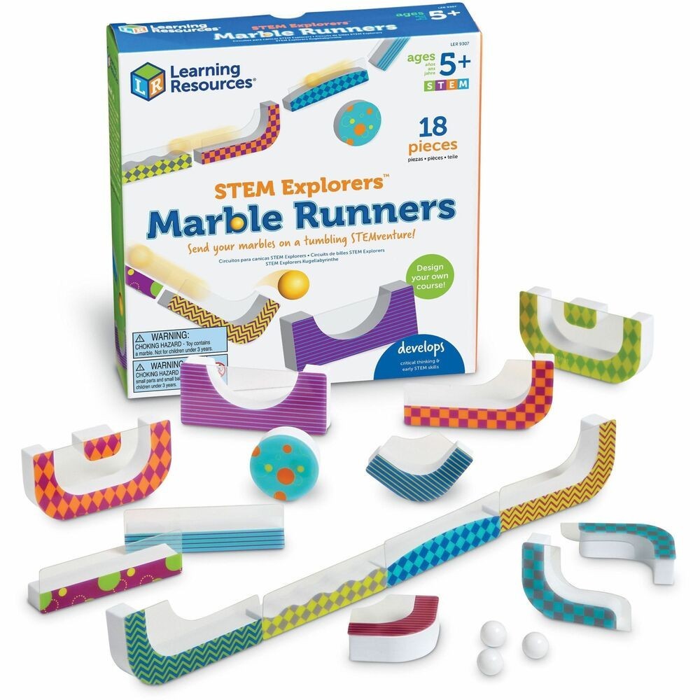 Learning Resources STEM Explorers Marble Runners - STEM Toy - 5+ - 18 Pieces