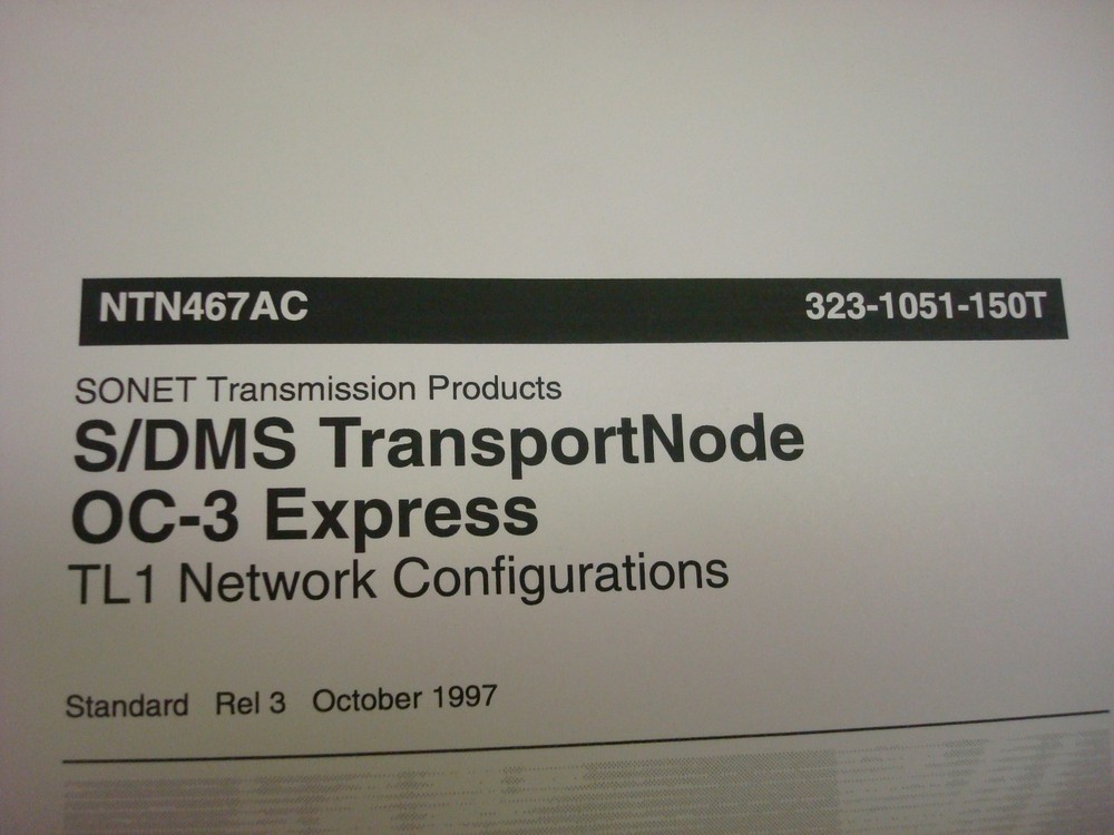 Nortel TL1 Network Manual #