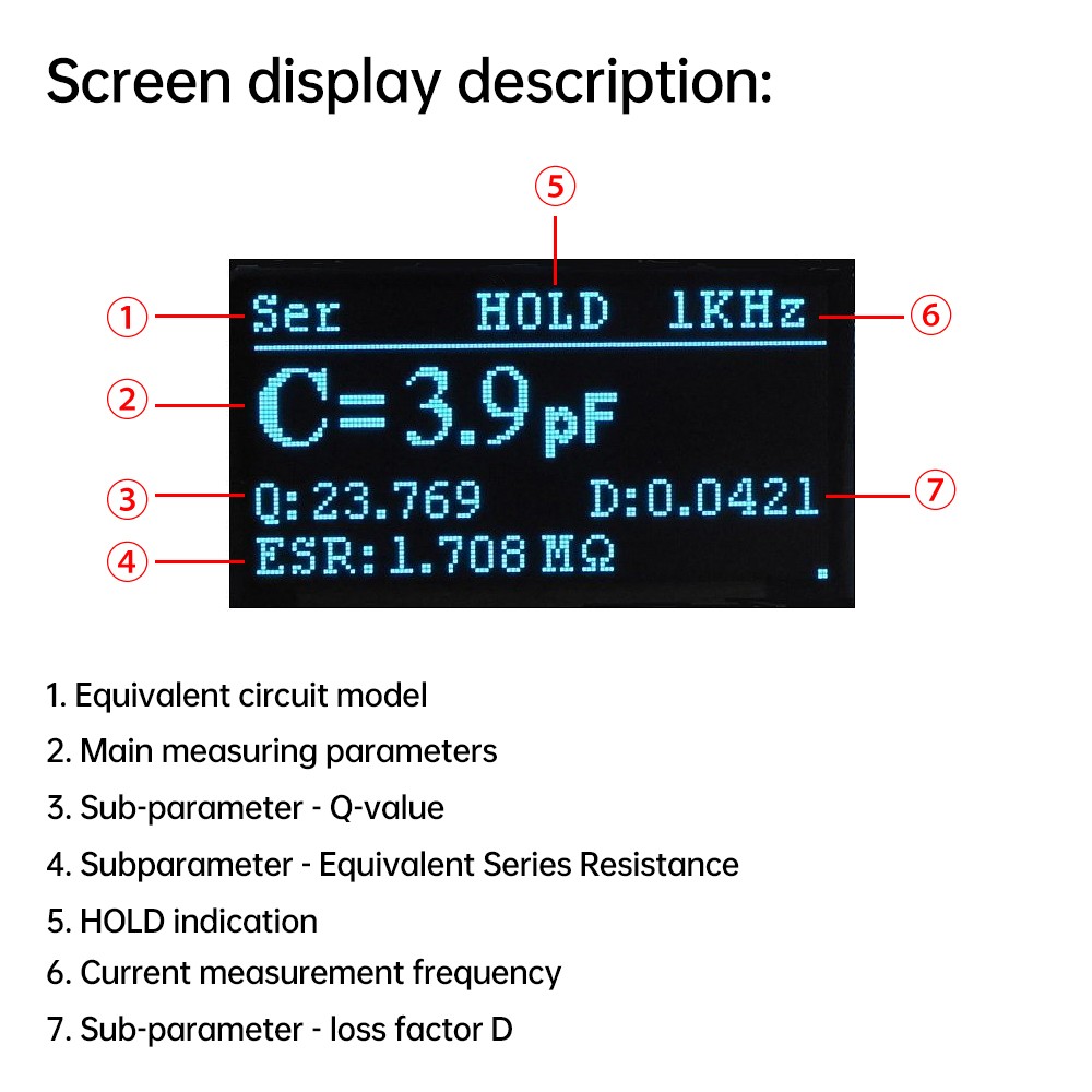 M181 LCR Bridge Tester Module Kit DIY Inductance Capacitance Meter Component Kit