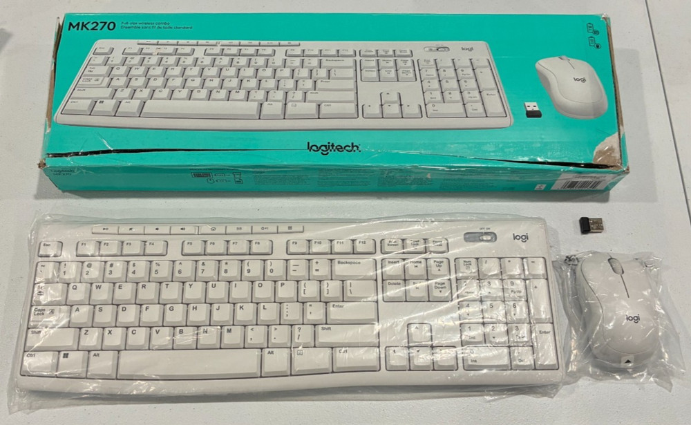 Logitech MK270 Wireless Keyboard & Mouse Combo with USB Receiver - NEW & UNUSED!
