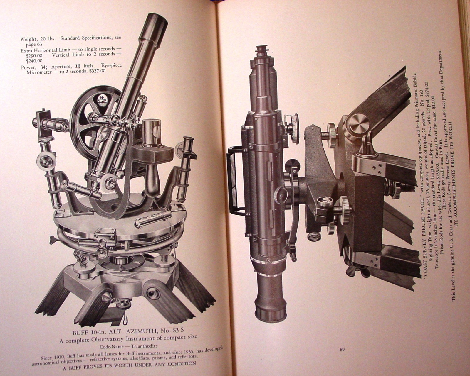 1938 Buff & Buff Surveying Insts. Catalog