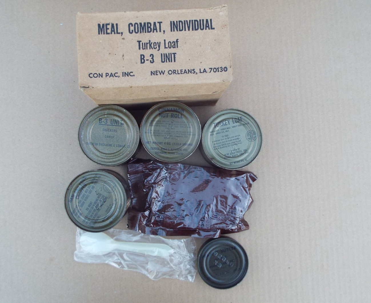 Vietnam War (MCI) Meal Combat Individual Ration Canned Food B-3 Unit Turkey Loaf