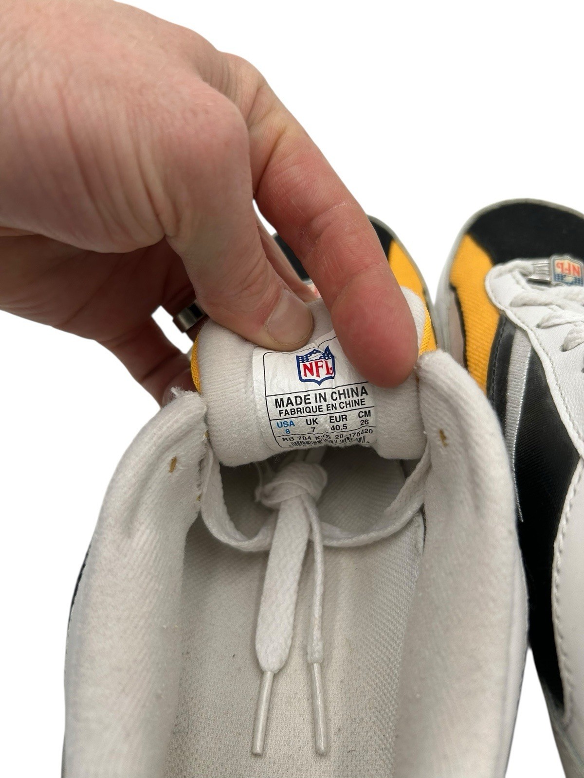 NFL Reebok Pittsburgh Steelers Shoes Size 8