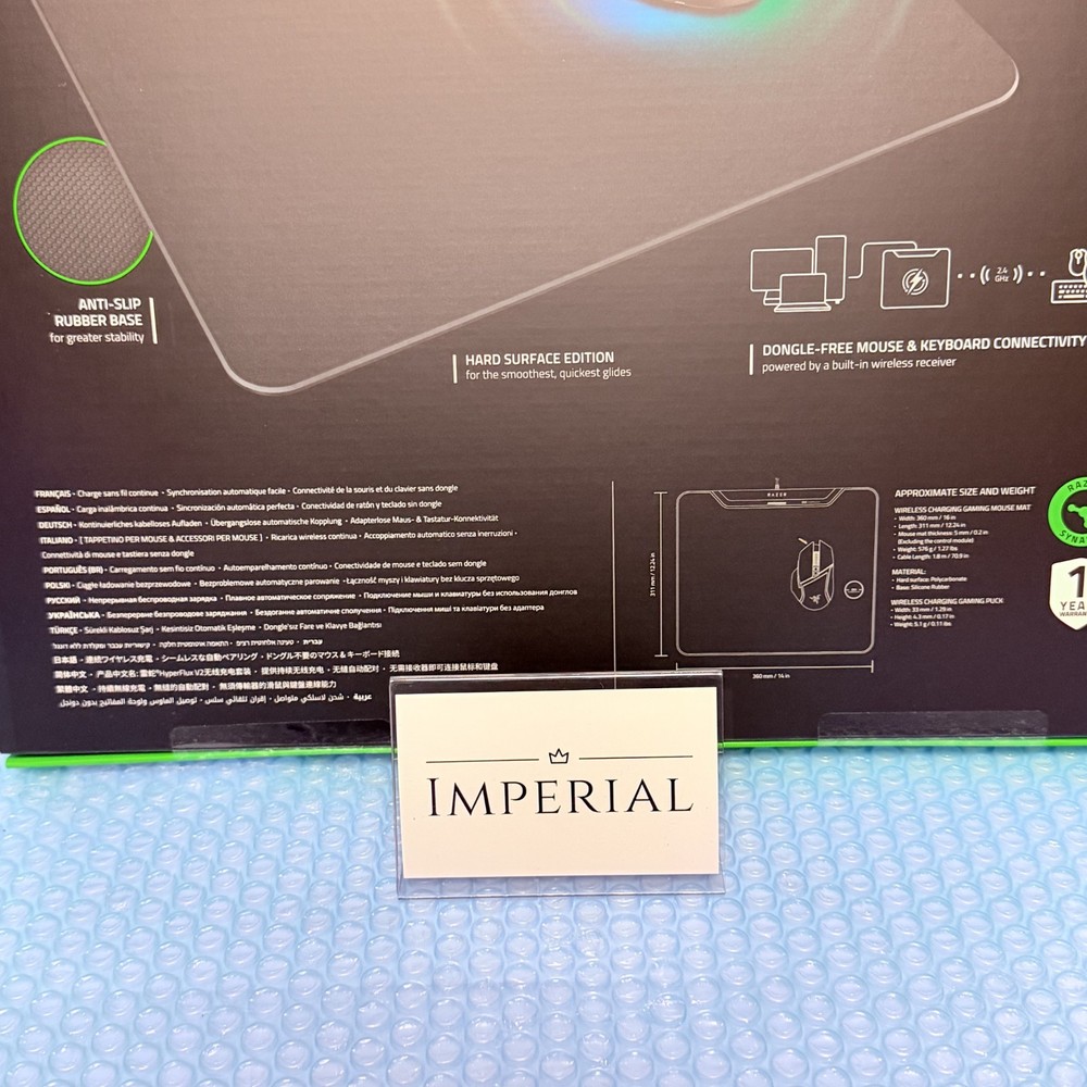 Razer HyperFlux V2 Hard Edition Gaming Mouse Pad Wireless Charging