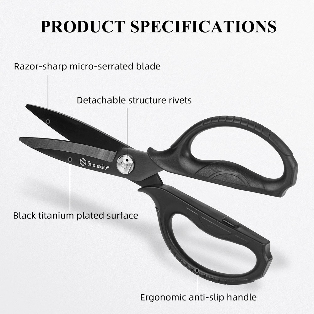 Kitchen Scissors All Purpose Heavy Duty Scissors Titanium Coated, Kitchen She...