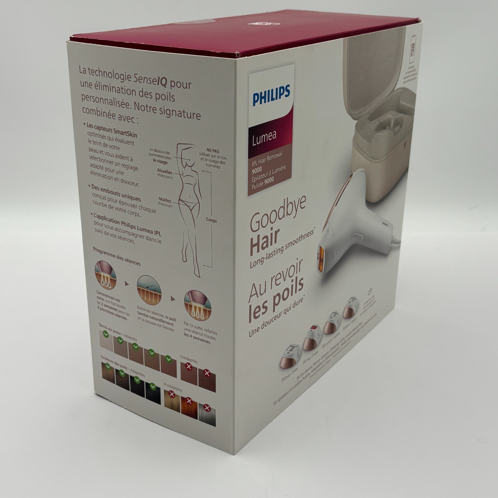 Philips Lumea 9000 Series IPL Hair Removal Device - Luxury Beauty Box BRI984 NEW