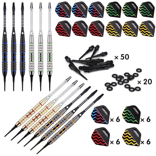 Darts Plastic Tip - Professional Soft Tip Darts Set for Electronic Tungsten