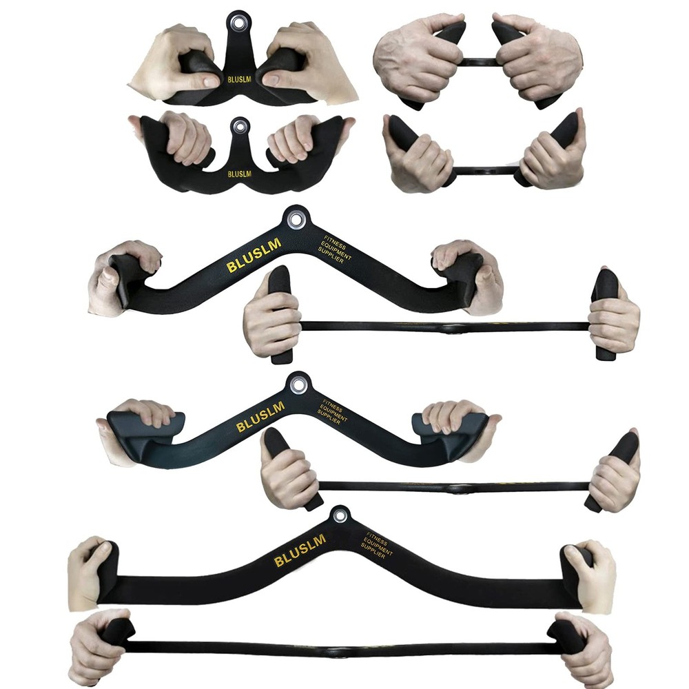 LAT Pull Down Bar for Cable Machine, LAT Pulldown Attachments Tbar Vbar Cable...