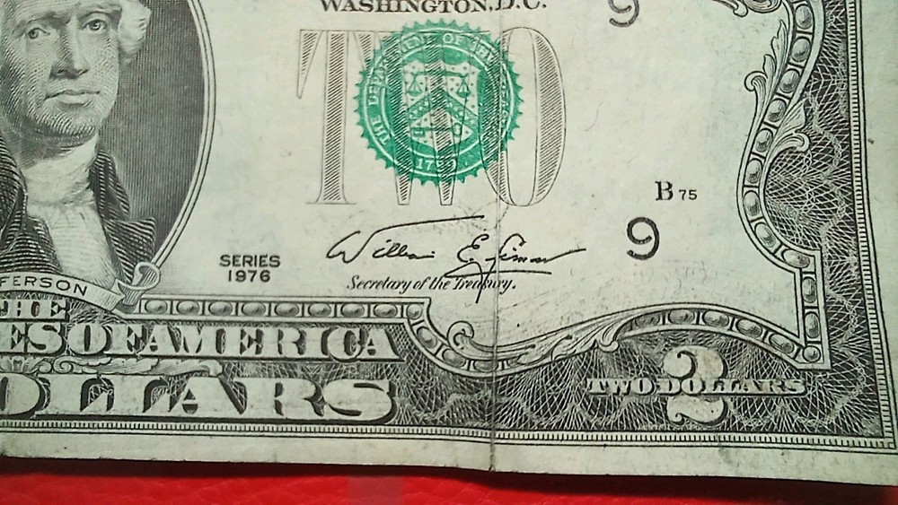 1976 $2 Bill |2xError| Ink Shift Error| Face2Face Ink Transfer| Mirrored Print