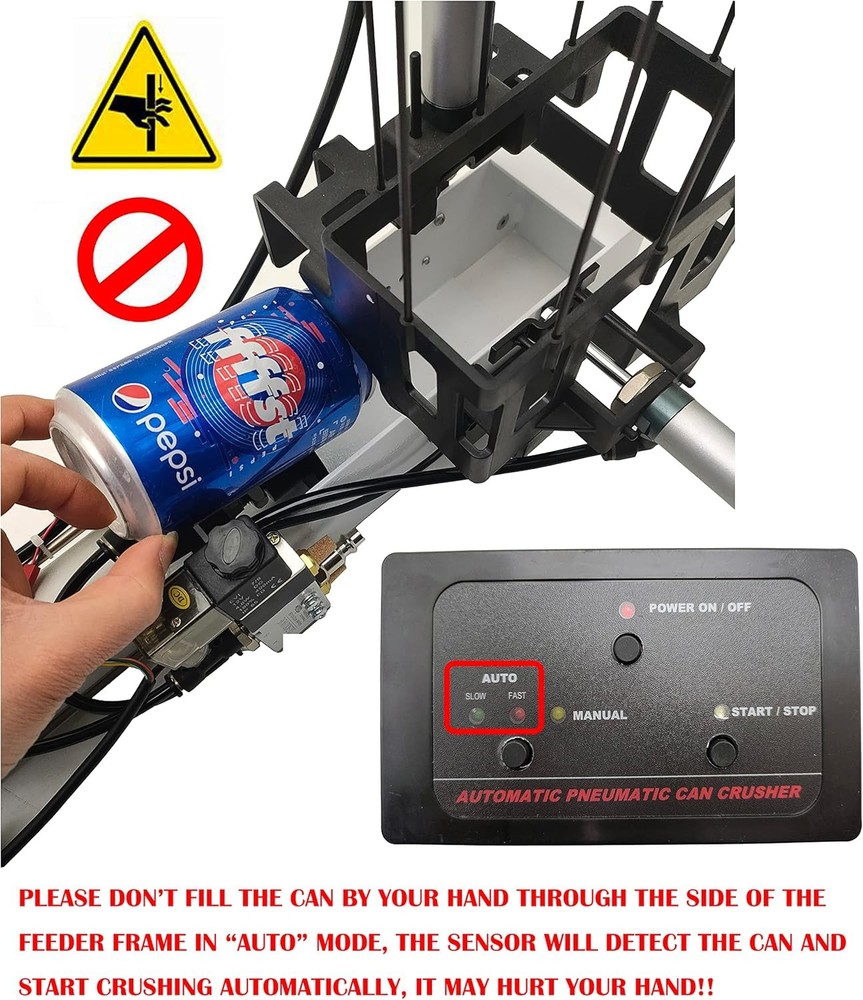 Full Automatic Can Crusher Inductive Can Crusher Heavy Duty Efficient Soda Beer