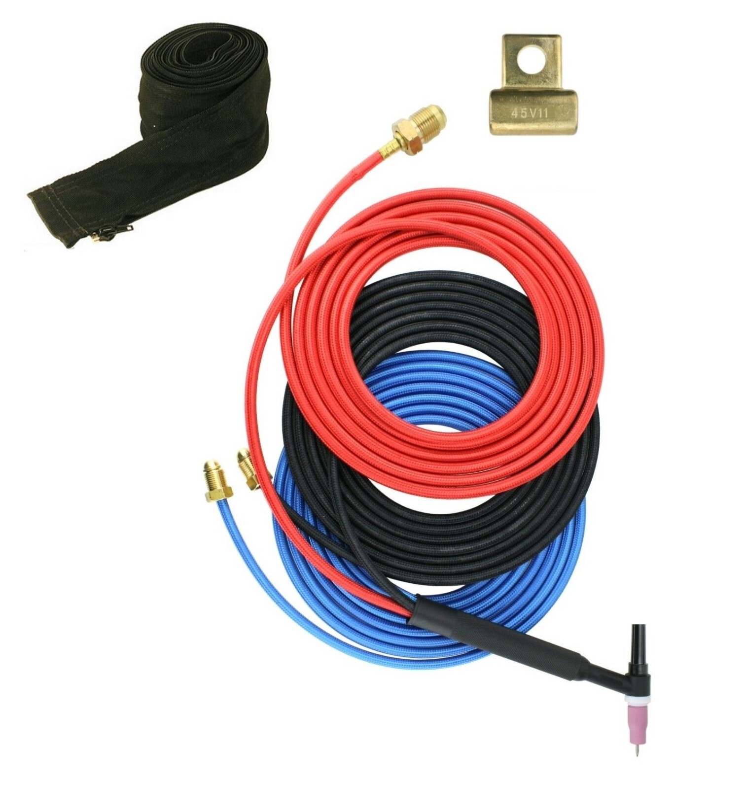 WP20 250 Amp Water Cooled TIG Torch with 25FT 3-Piece Cable with 45V11 Adaptor