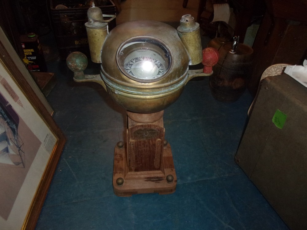 vintage viking binnacle compass