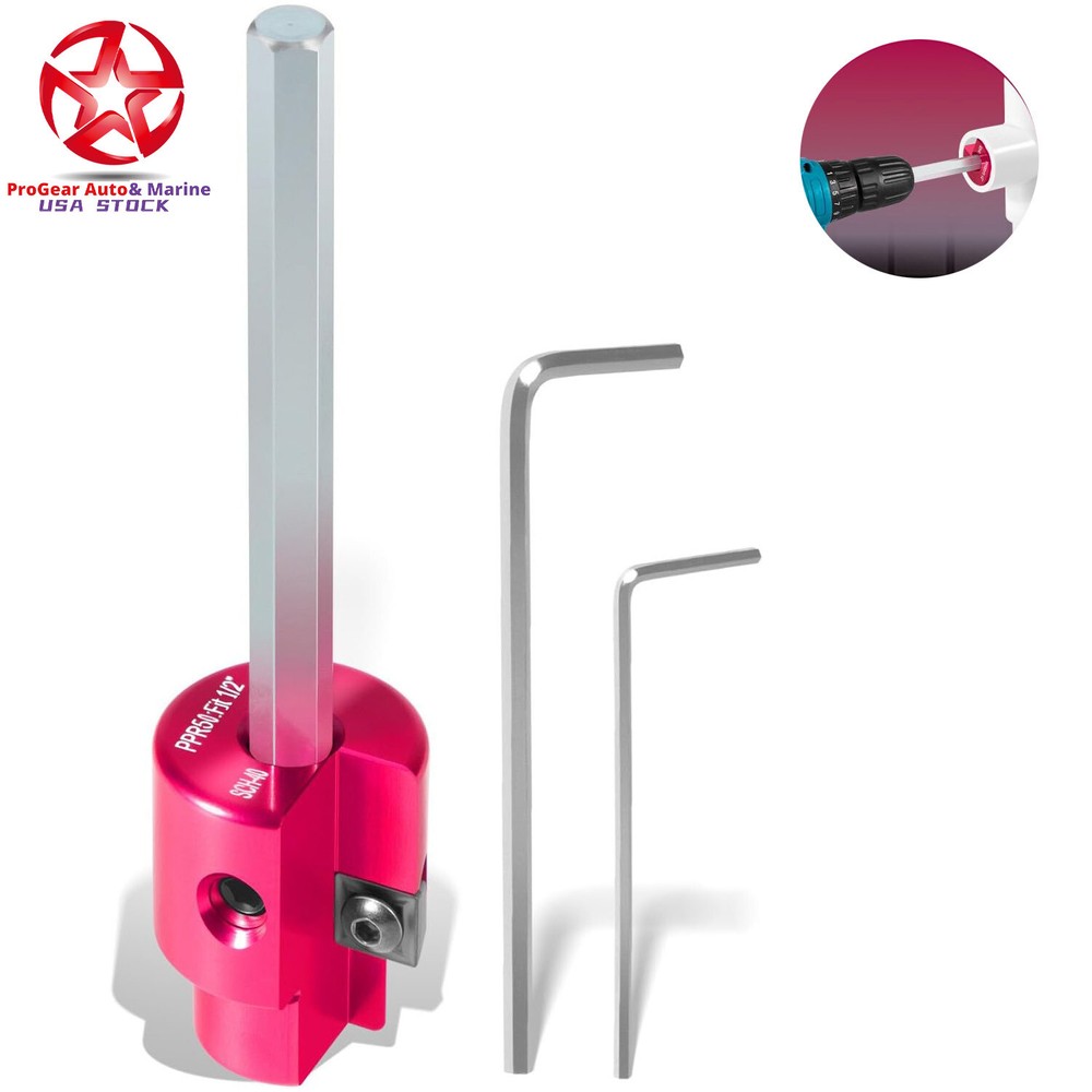 Plastic Pipe Reamer for PVC, CPVC, ABS, with 1/4" Hex Shaft & Carbide Insert