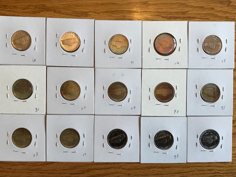 toned Jefferson Nickels