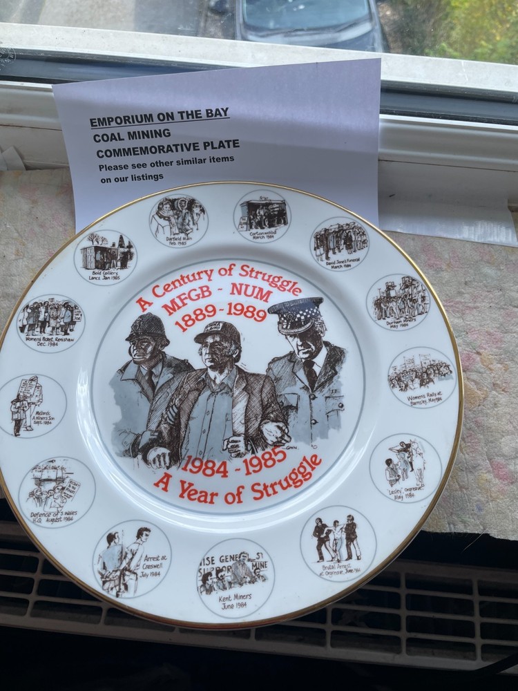 NUM MINERS STRIKE Coal Mining Commemorative Plate