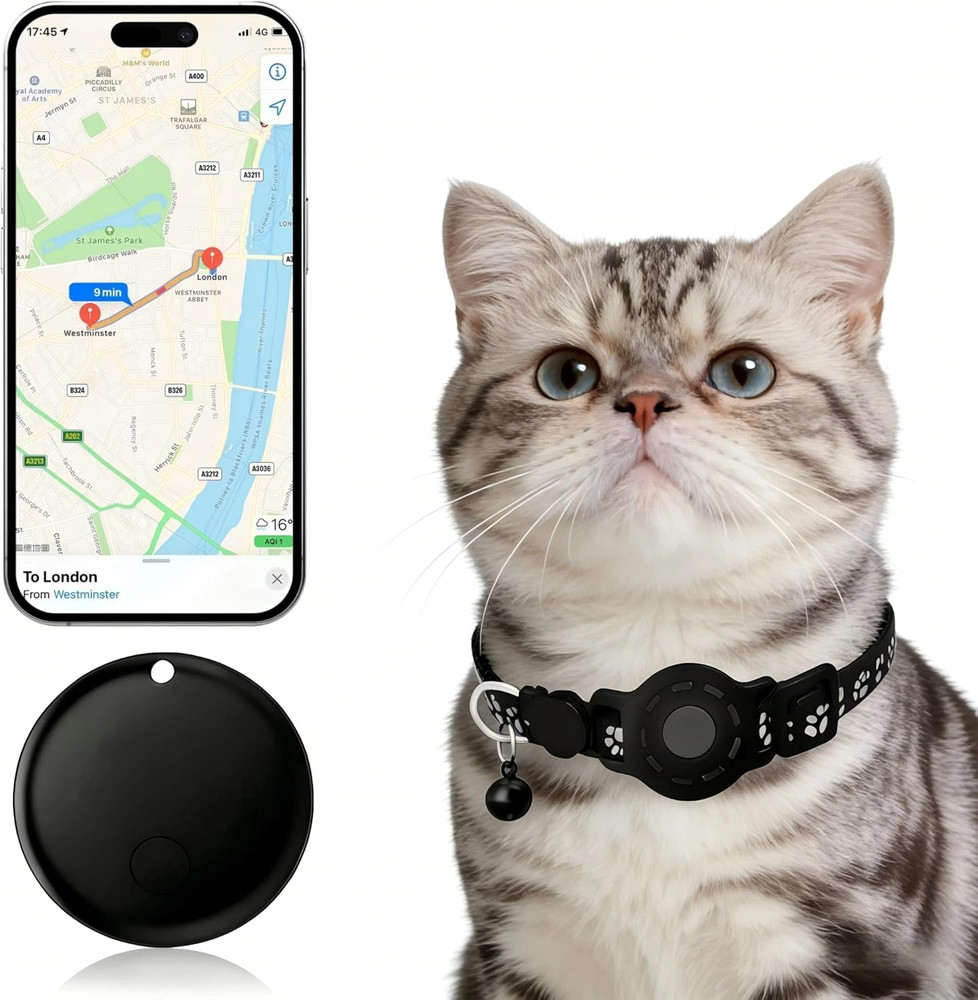 Smart Cat GPS Collar - Waterproof Pet Tracker for Android, Google Find My Compat