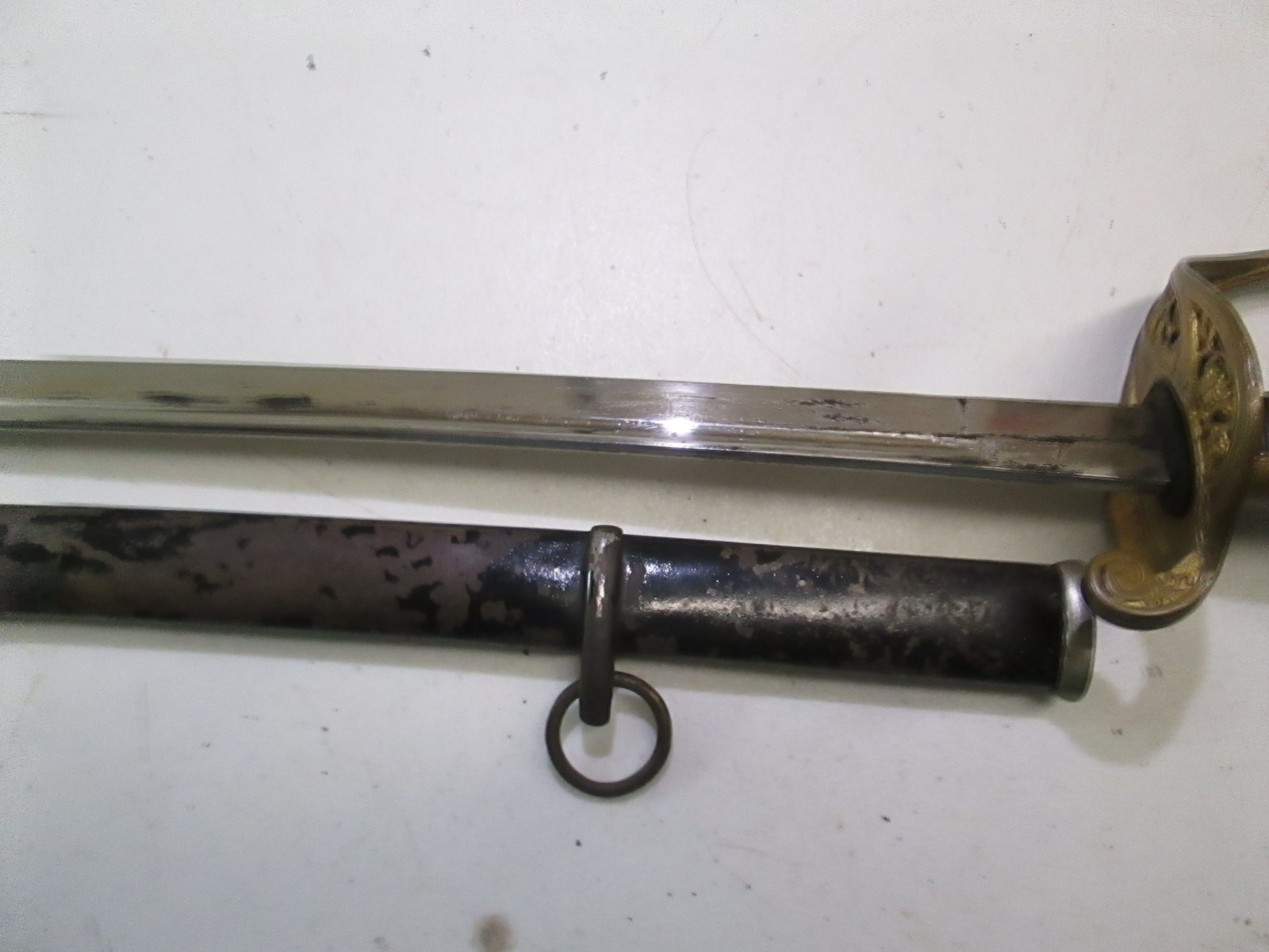 WWII JAPANESE POLICE OFFICERS PARADE SWORD MARKED TOKYO JAPAN SUYA WITH SCABBARD