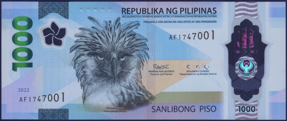 PHILIPPINES - P230a - 1000 Piso - 2022 - Perfect UNC