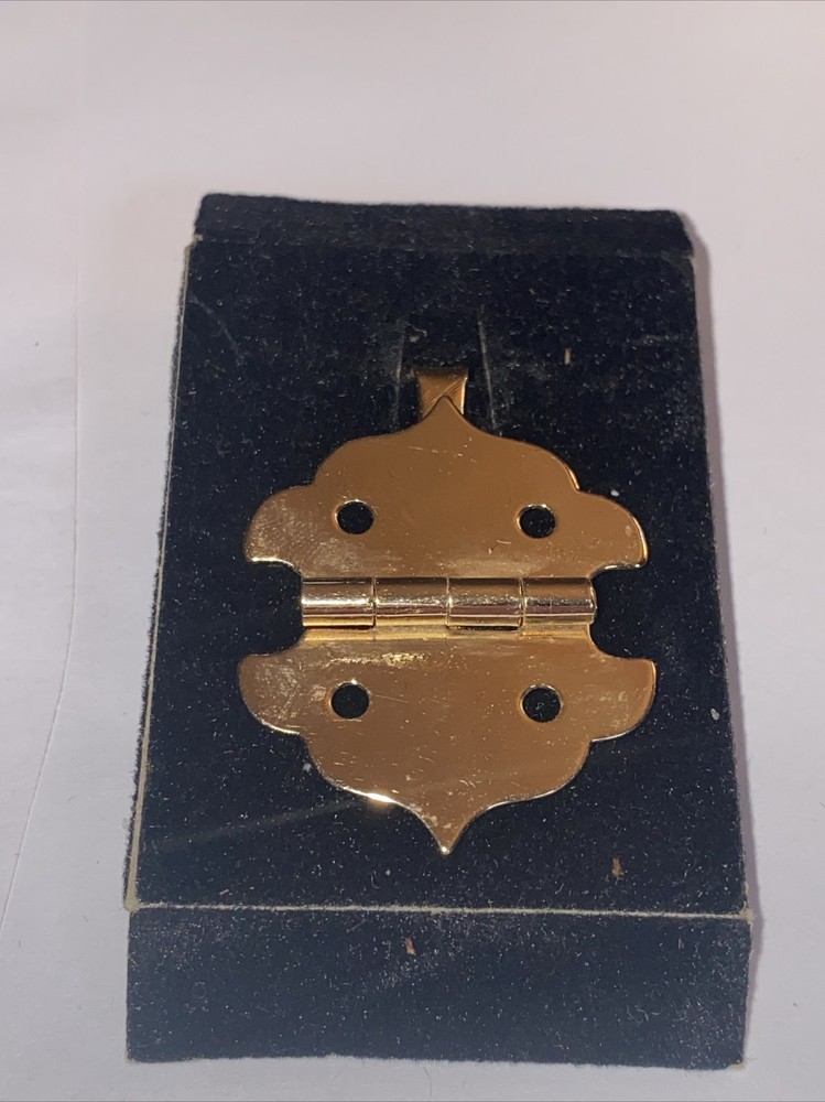 Golden Cabinet Hinge Styled Tie Pin