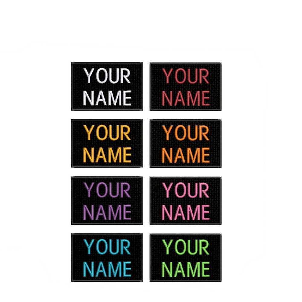 IRON-ON Custom Embroidered Name Patch, Name Tag,Name Badge Rectangular 3X2"