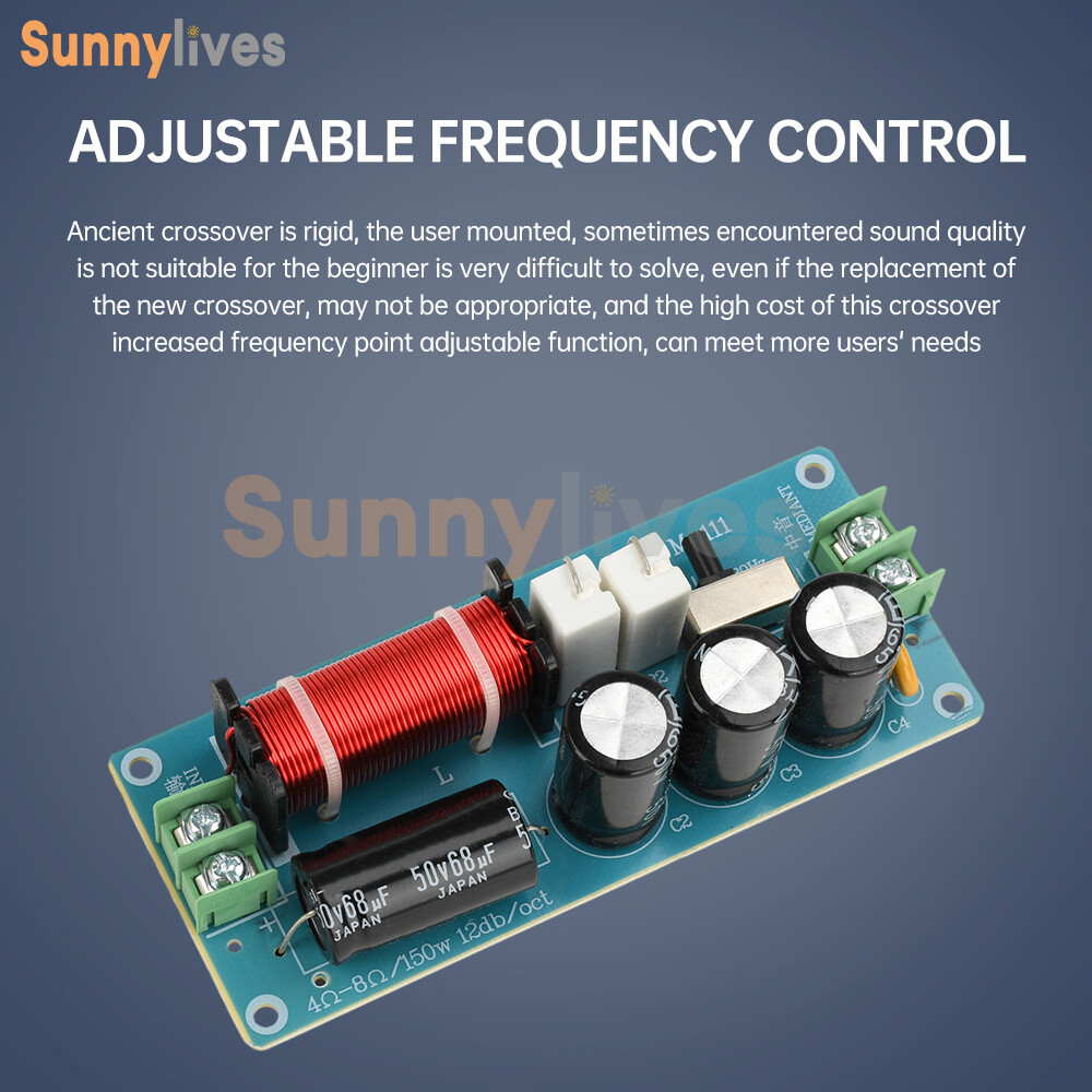 150W Midrange Speaker Frequency Divider Audio Crossover For HiFi Audio Amplifier