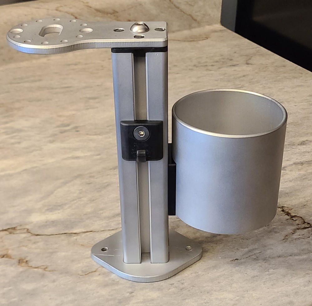 Track mount cup holder & tool holder