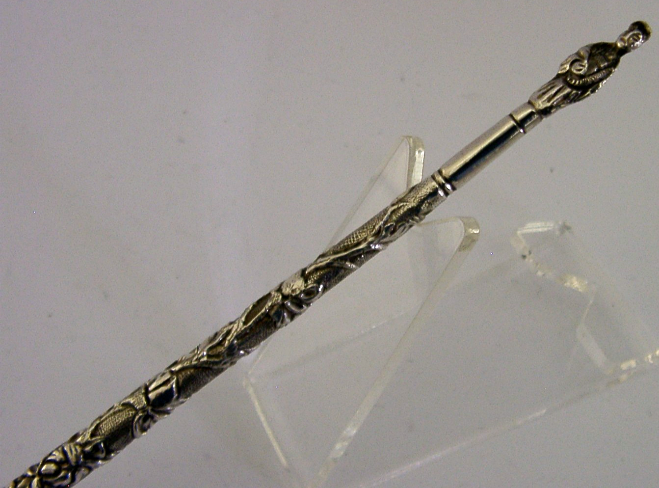 CHINESE EXPORT SILVER DIP PEN c1900 DESK ITEM ANTIQUE