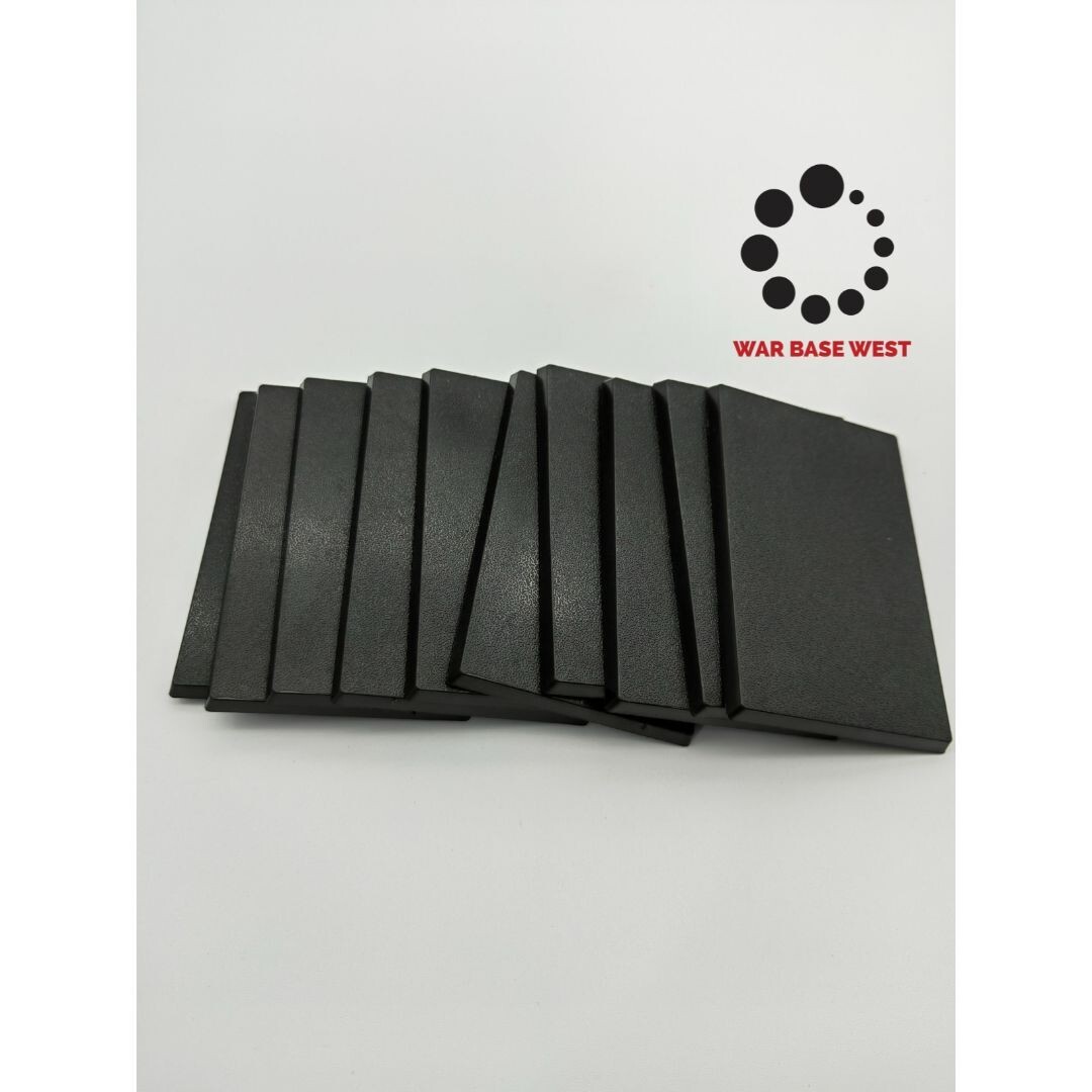 Lot Of 10 50mm x 75mm Rectangle Bases Used For Warhammer Fantasy Bloodcrushers