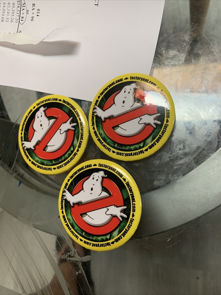 Rare Set Lot 3 Assorted Sdcc Comics Button Pin Ghostbusters