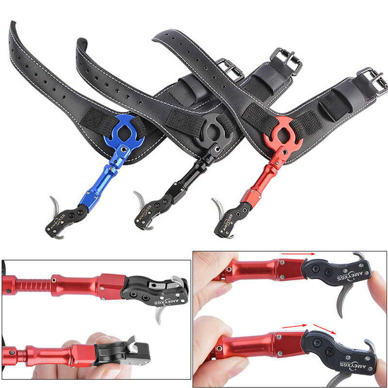 Archery Release Aids Finger Trigger Caliper Wrist Strap Compound Bow Hunting