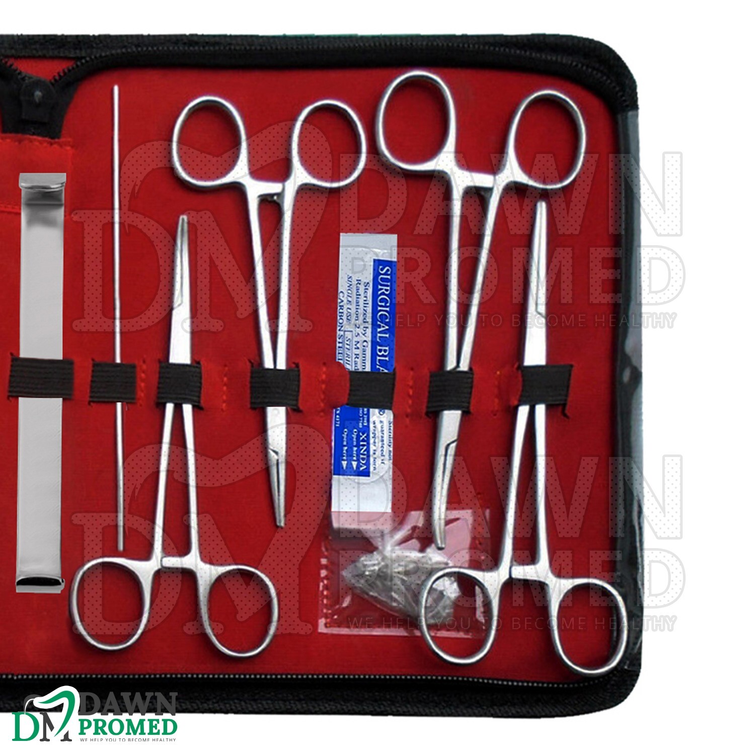 24 Pcs Military Surgical Instruments Kit Emergency First Aid Set With FREE Case