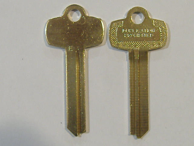 TWO NICKEL SILVER FITS BEST KEY BLANKS FOR "E" KEYWAY