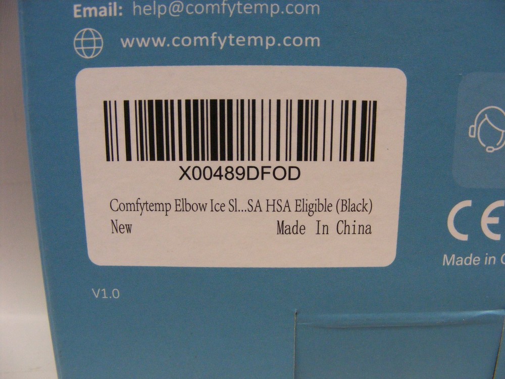 Comfytemp Ice Pack for Elbows Black Size Small