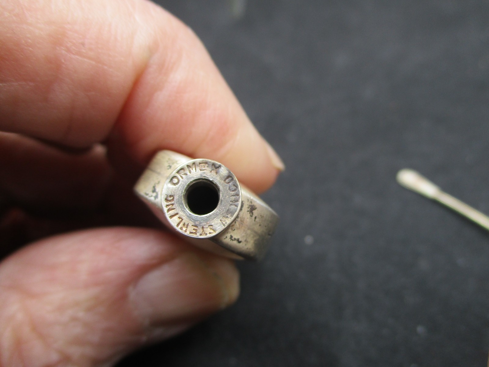 VIntage ORMEX Sterling Silver Scent - Perfume Bottle W/ Daiber Violin Shape