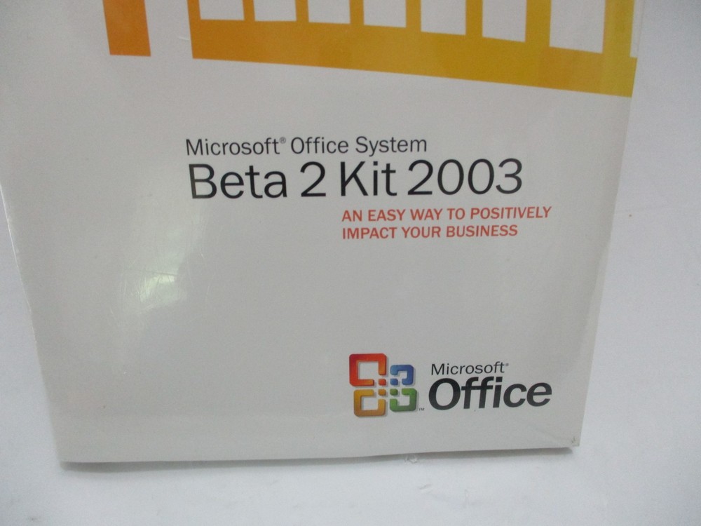 NEW SEALED Microsoft Office System Beta 2 Kit 2003 Software Kit