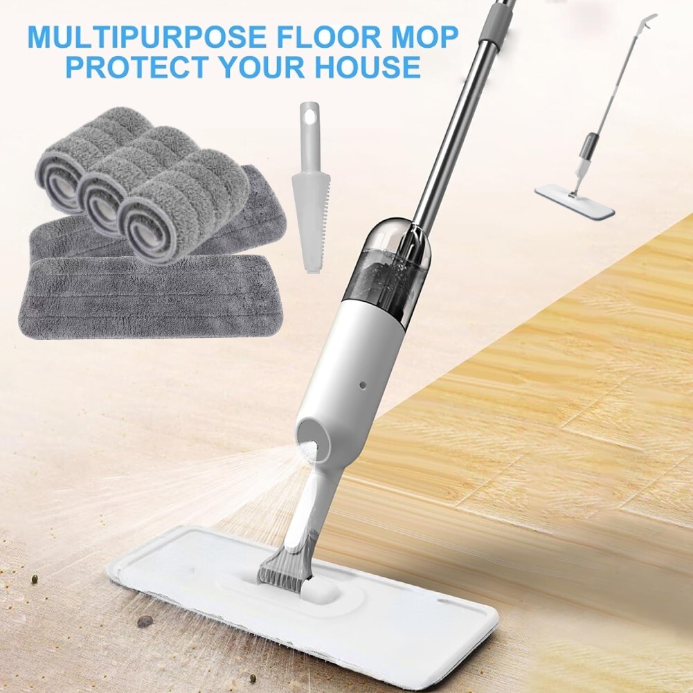 Spray Mops for Floor Cleaning with 5 Washable Pads, Wet Dry Microfiber Mop Home