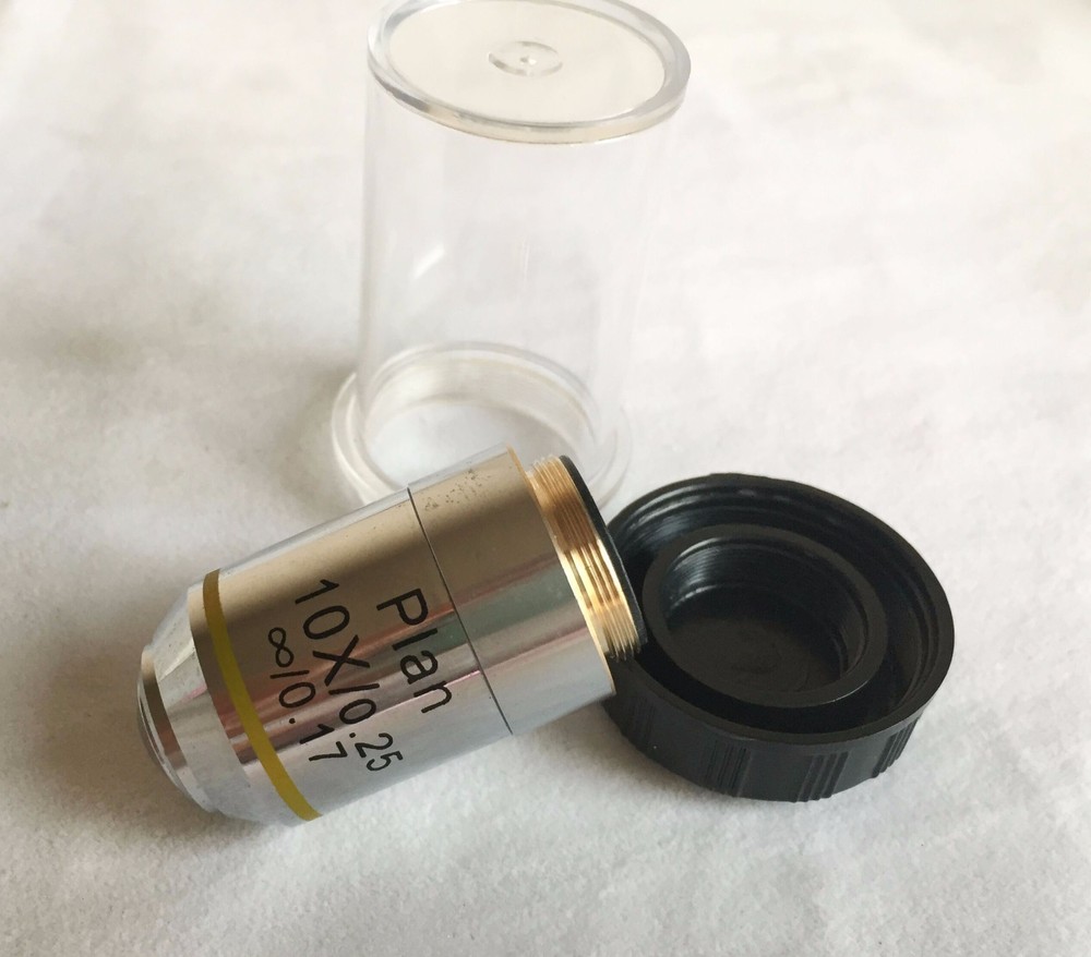 Microscope Objective Lens 10X / 0.25 Infinity Plan Achromatic DIN FotoHigh
