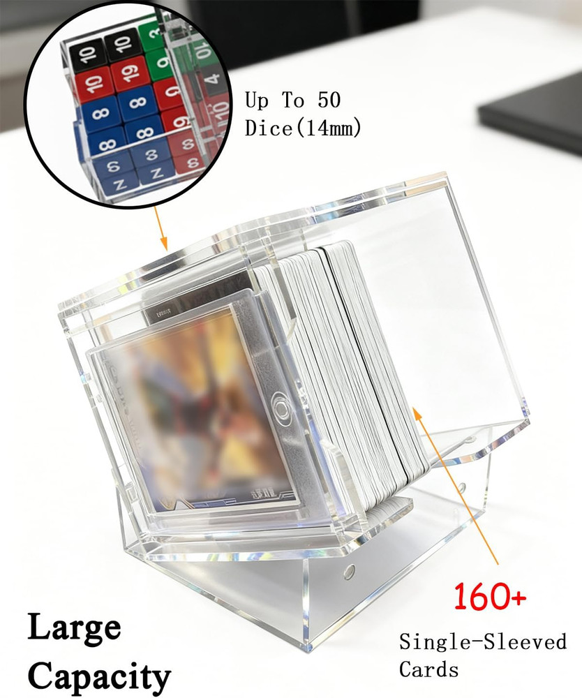 Card Deck Box Compatible with MTG Commander Acrylic Commander Deck Box with Comm