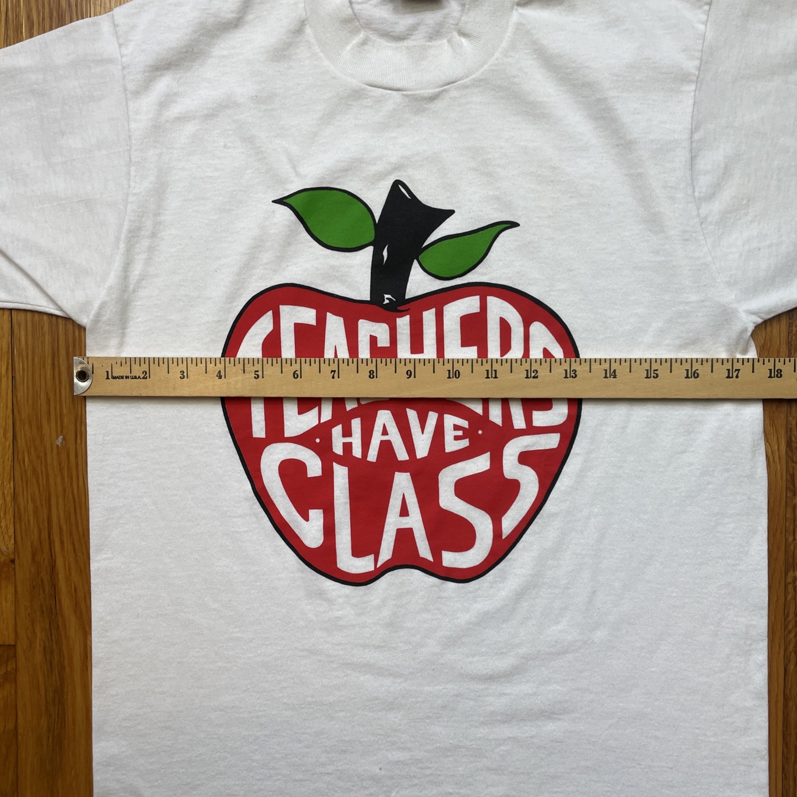 Vintage 80s T Shirt Mens M Teachers Have Class Screen Stars Single Stitch White