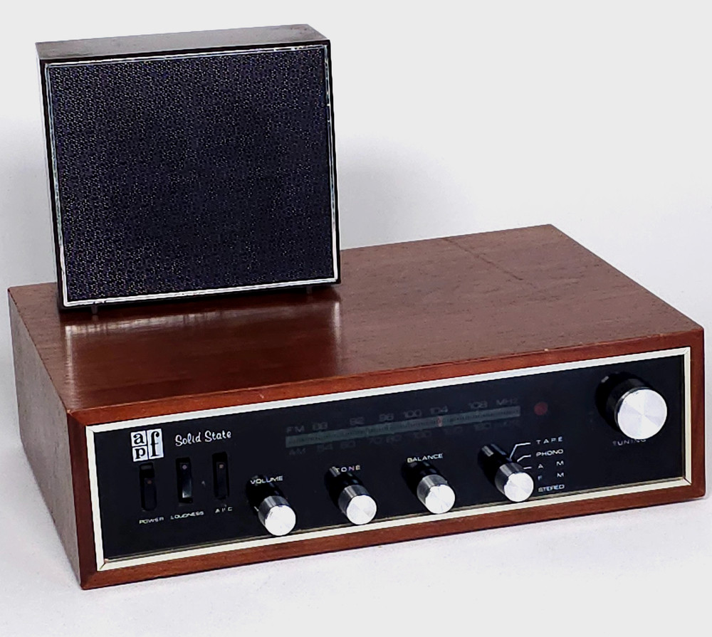 Vintage APF SSA-73A Solid State AM/FM Stereo Receiver Amplifier w Speaker TESTED