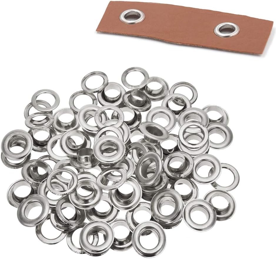 Mesee 400 Sets Eyelets and Grommets, 5mm Inside Diameter 4 Multicolour