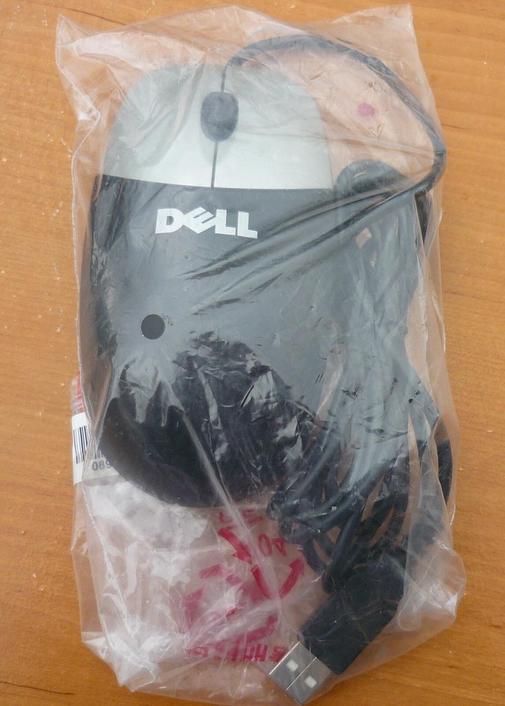 Vintage Dell USB Optical Mouse MO56UOA Black - OPEN BOX