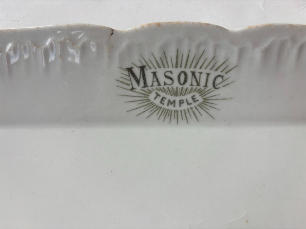 Vintage Masonic Temple Rectangular Tray - Syracuse China