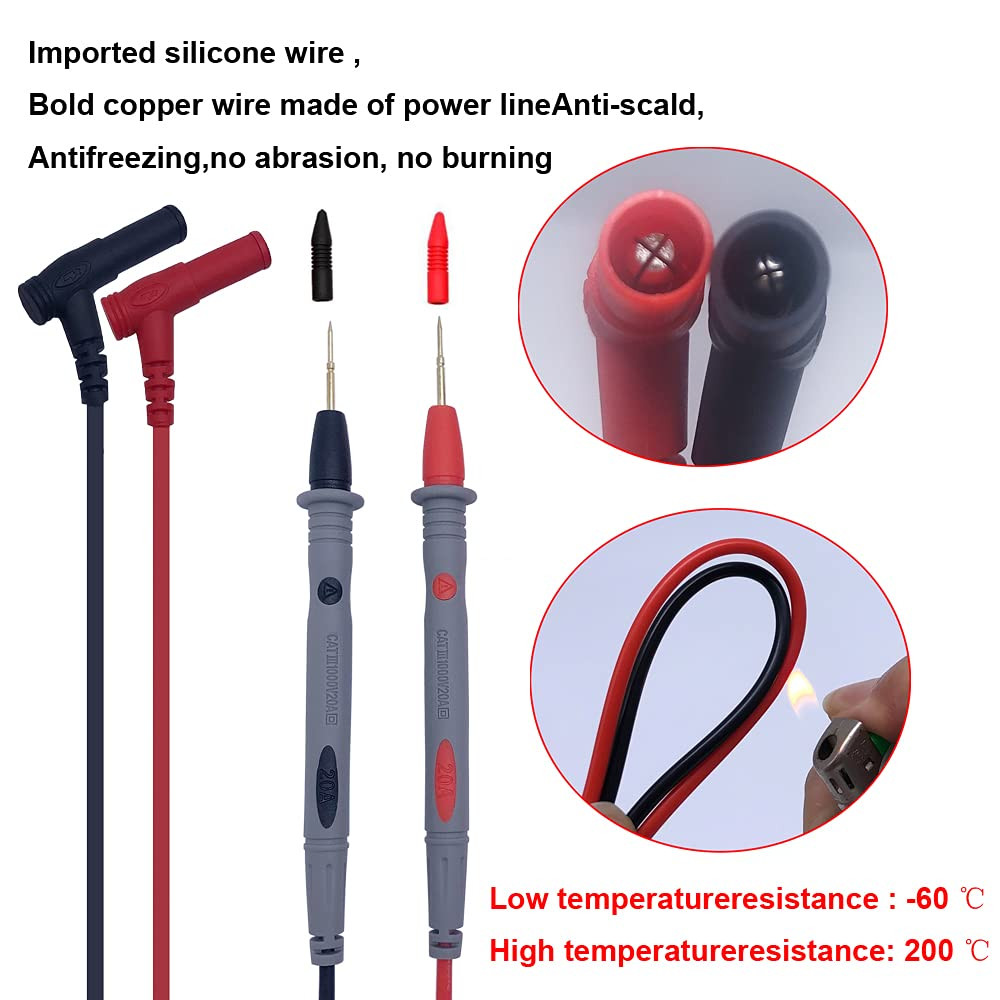 Multimeter Test Leads Set, Professional Leads Kit, Precision Sharp Probe Test Le