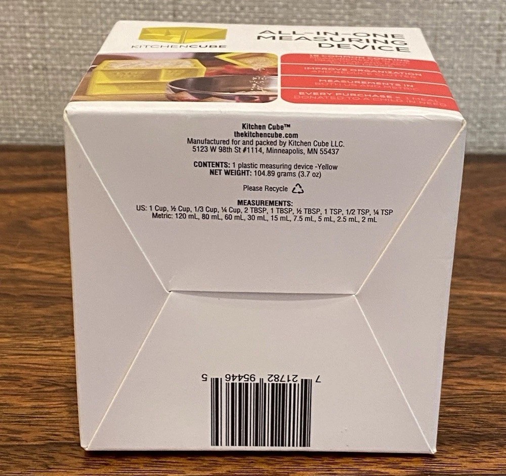 All-in-One Measuring Cube | 30+ Sizes | Kitchen | Baking | Great Gift | Red