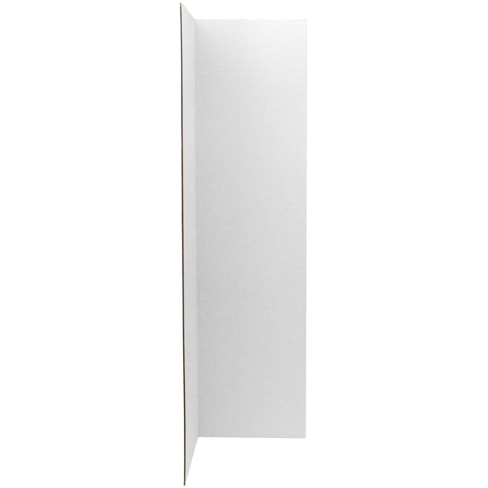 6 ft. Tall White Temporary Cardboard Folding Screen - 3 Panel